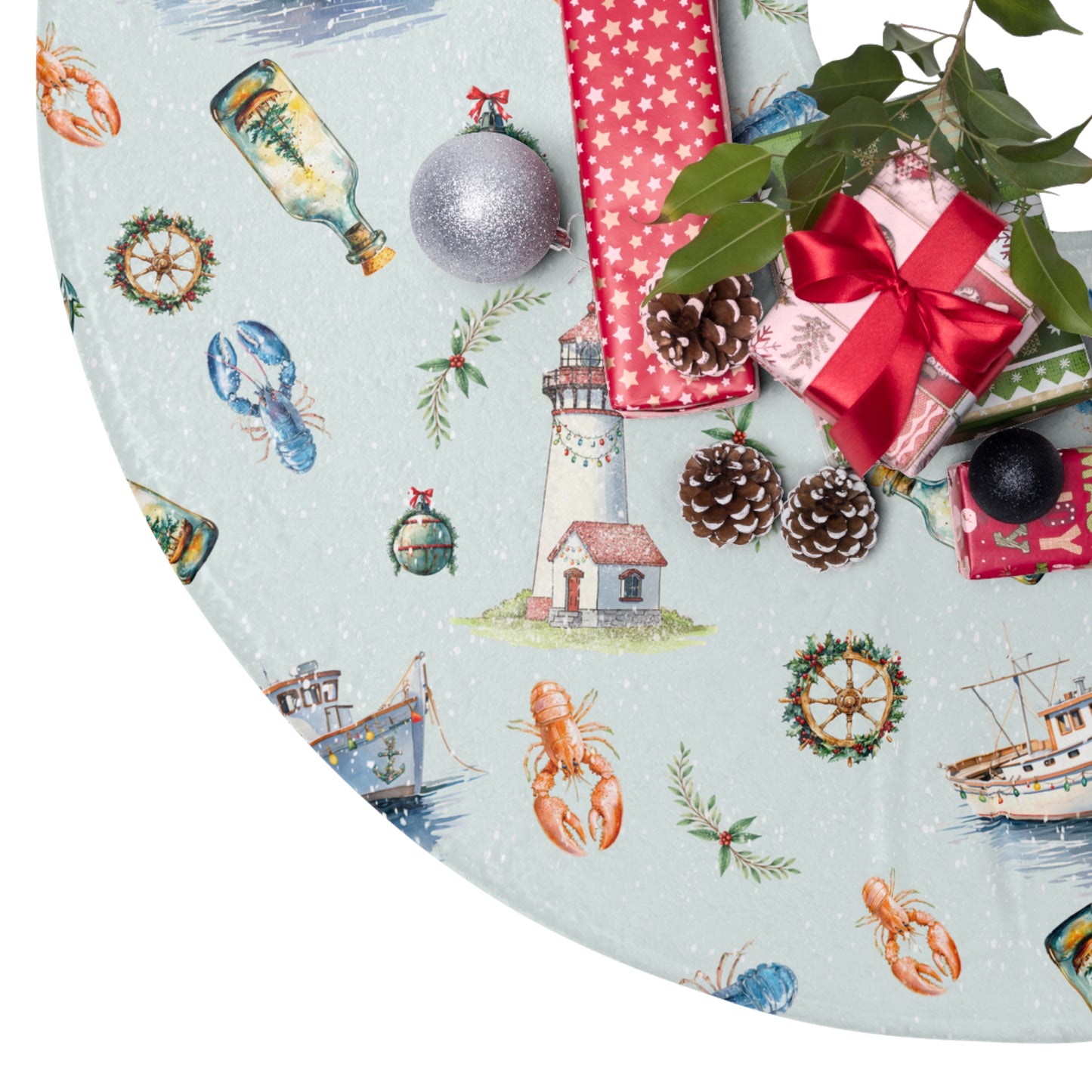 Tree Skirt - A Very Merry Coastal Christmas