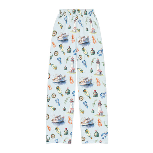 Kids Nautical Lounge Pants, Comfortable Sleepwear, Summer Pajama Bottoms, Beach Vibe Kids Pants, Fun Casual Wear for Boys and Girls