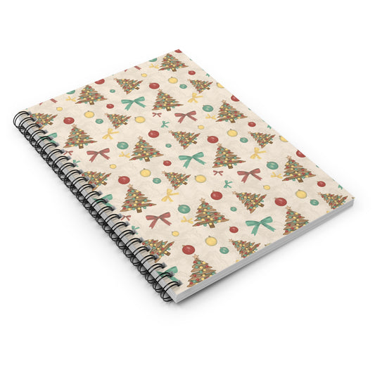 Festive Holiday Spiral Notebook - Perfect for Christmas Planning, Gift List, or Journaling