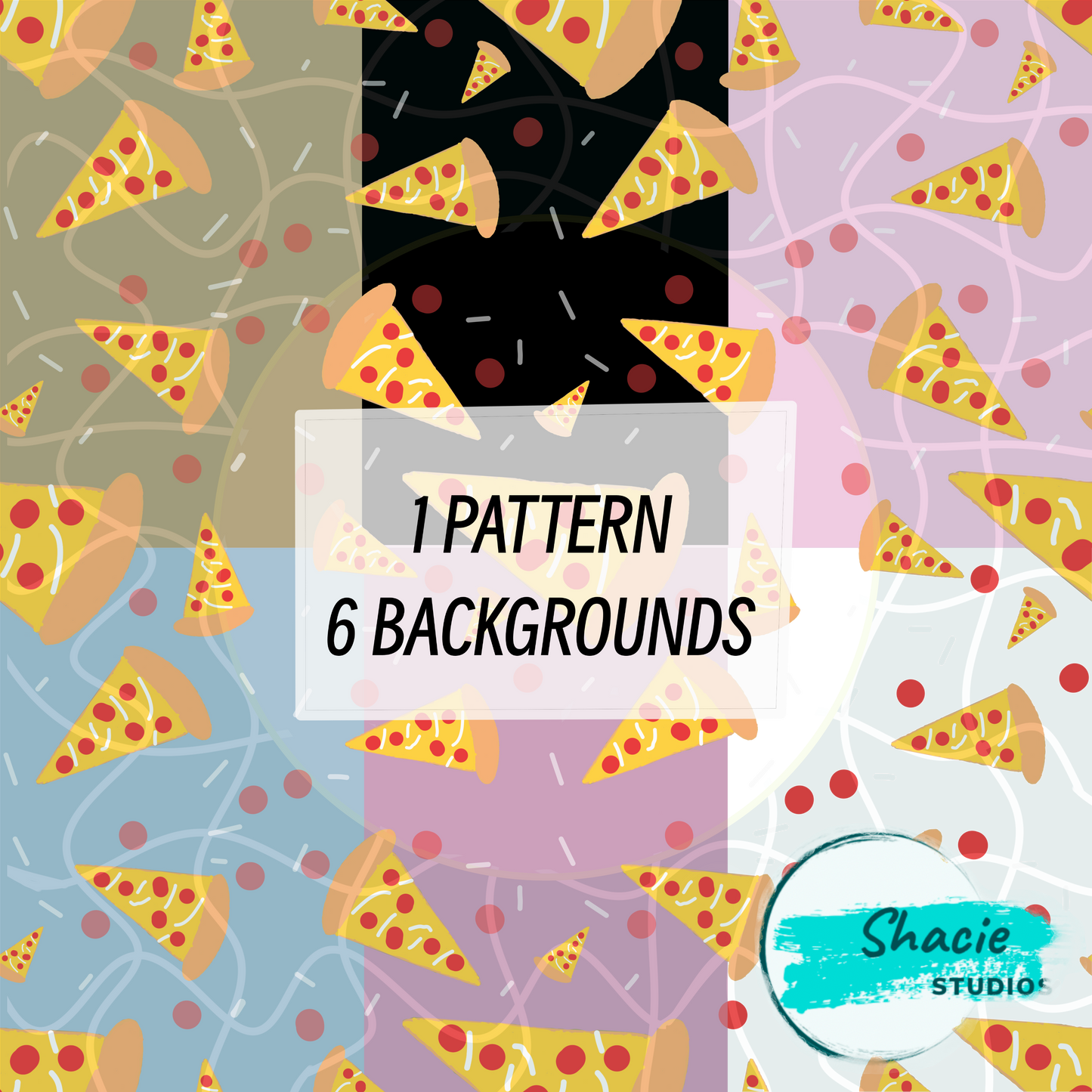 The Perfect Slice: Pepperoni Pizza Seamless Pattern Pack!