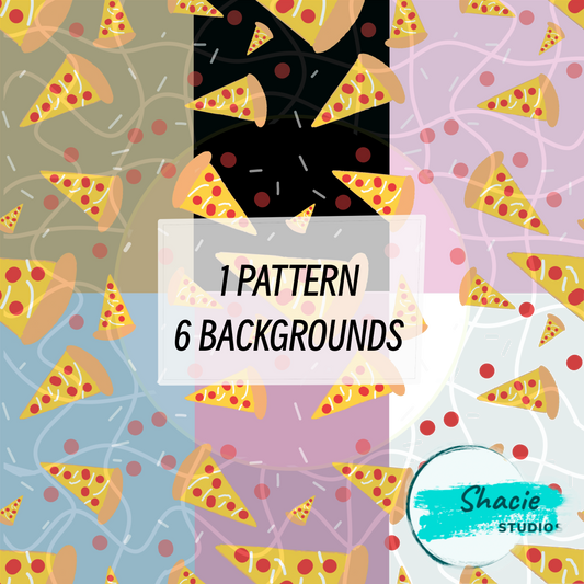 The Perfect Slice: Pepperoni Pizza Seamless Pattern Pack!