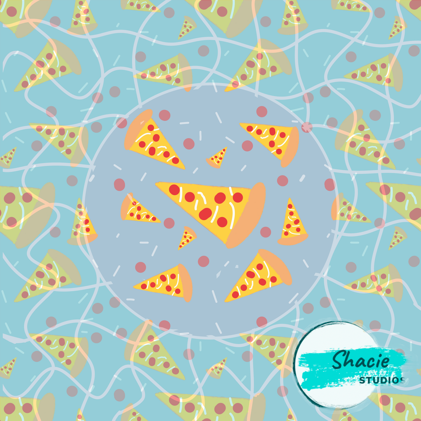The Perfect Slice: Pepperoni Pizza Seamless Pattern Pack!