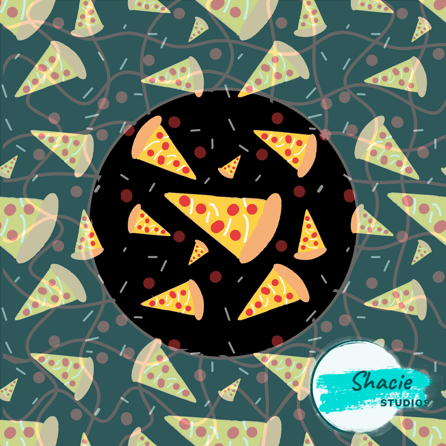 The Perfect Slice: Pepperoni Pizza Seamless Pattern Pack!