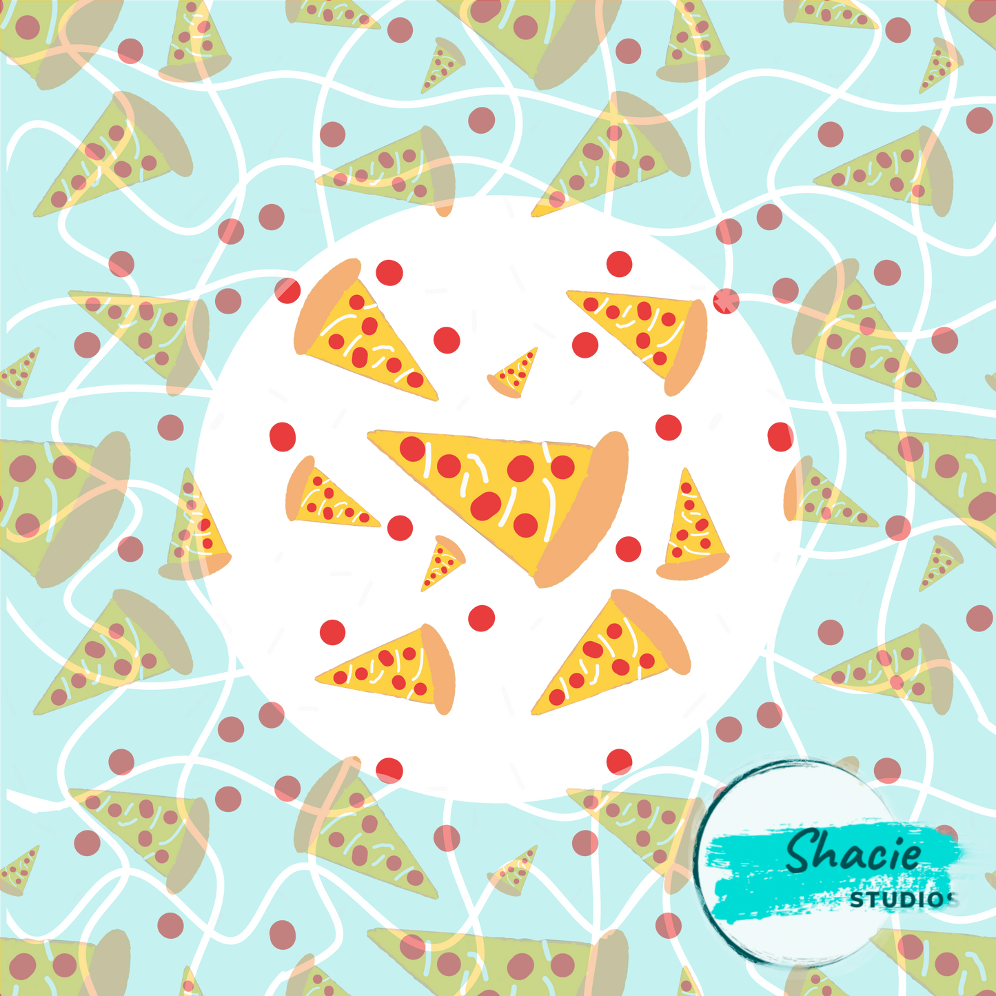 The Perfect Slice: Pepperoni Pizza Seamless Pattern Pack!