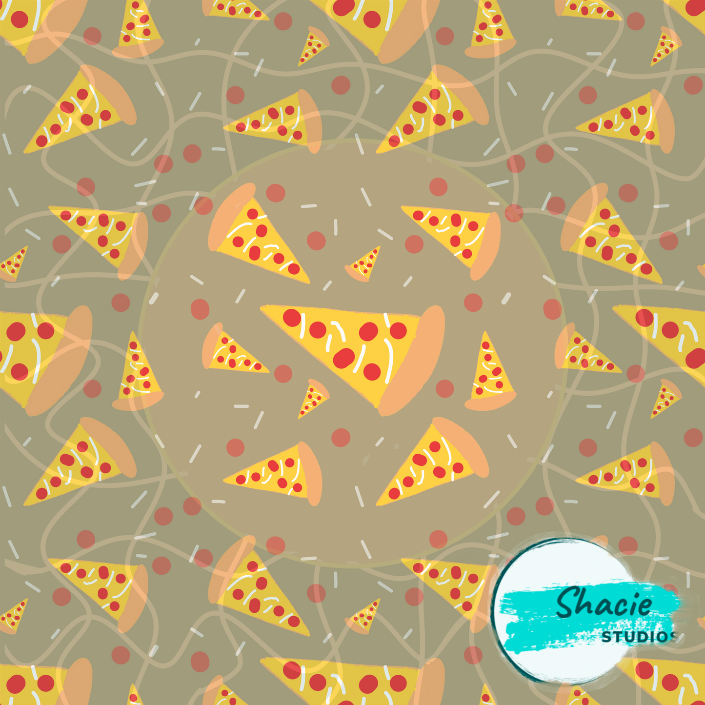 The Perfect Slice: Pepperoni Pizza Seamless Pattern Pack!