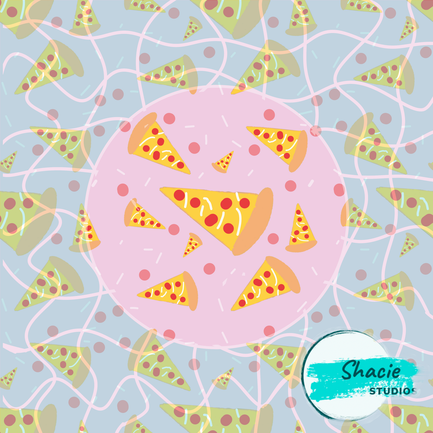 The Perfect Slice: Pepperoni Pizza Seamless Pattern Pack!