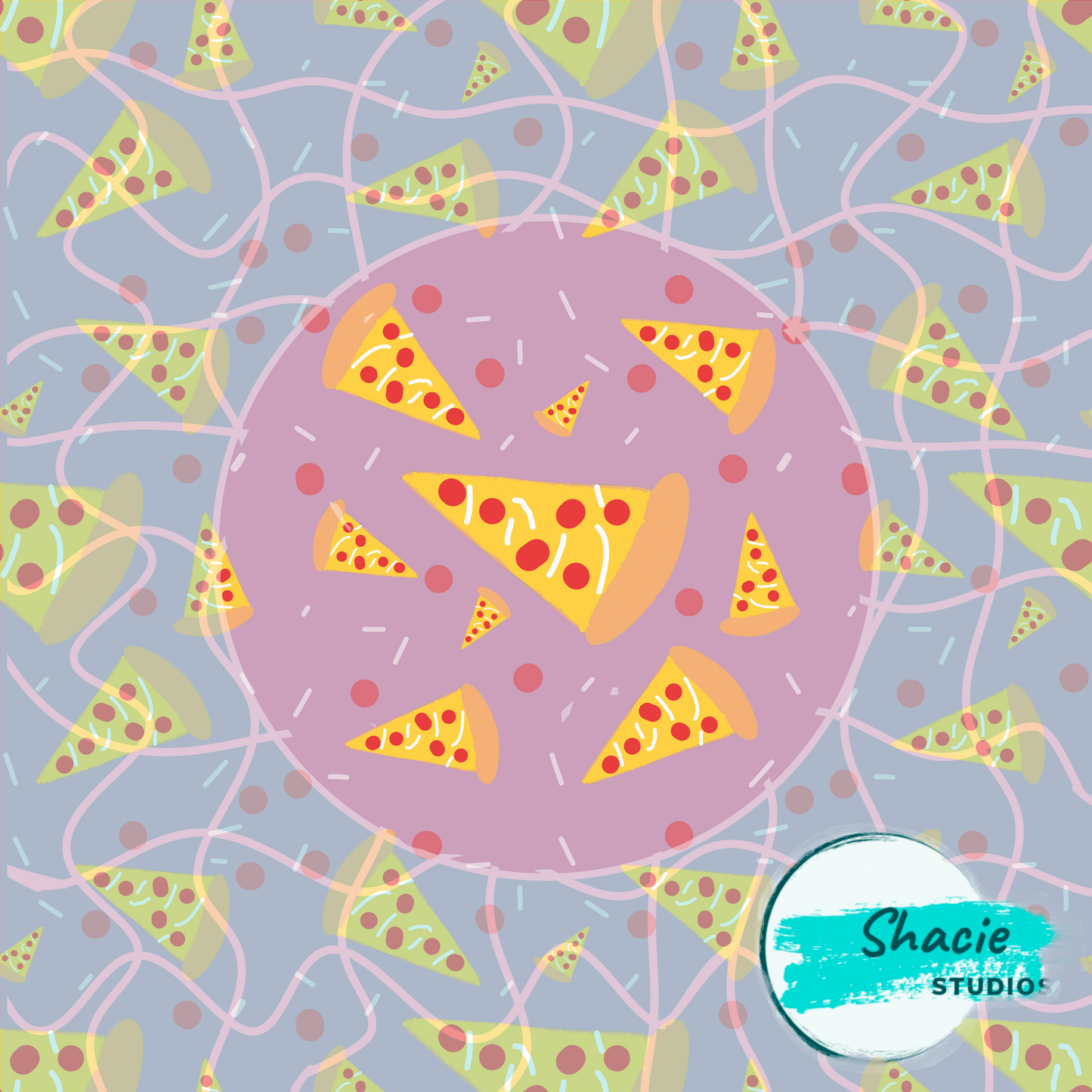 The Perfect Slice: Pepperoni Pizza Seamless Pattern Pack!